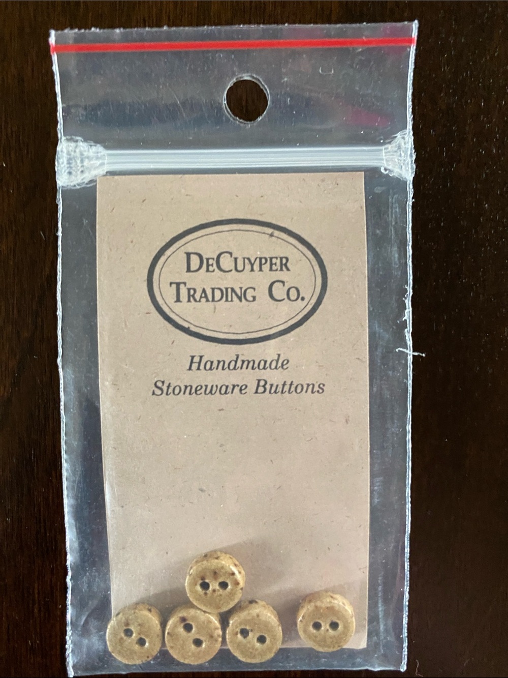 DeCuyper Trading Co. Handmade Stoneware Buttons - Set of 5